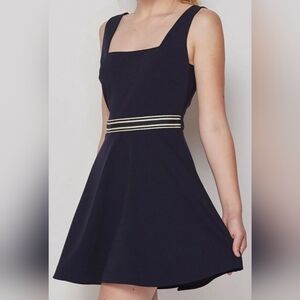 Teeze Me Juniors Sleeveless Striped Mini Navy Blue Dress Size Junior 13